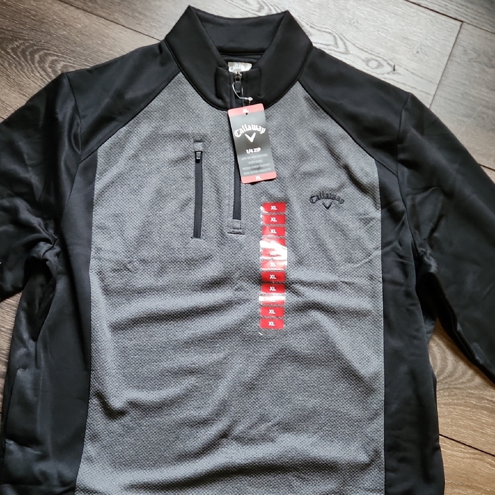 Callaway Men's Black and Gray 1/4 Zip
